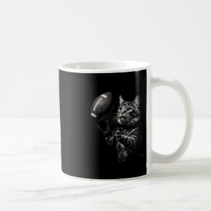 Football Cat Funny American Football Kitten Women Coffee Mug