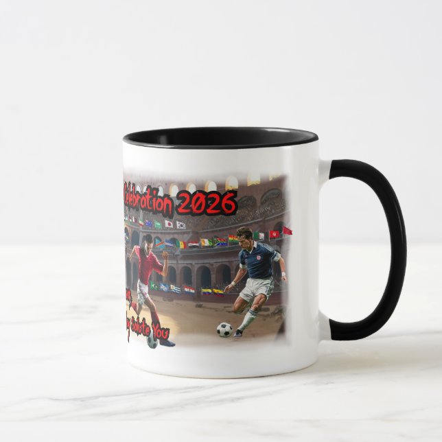Football Celebration 2026 on a Mug (Right)