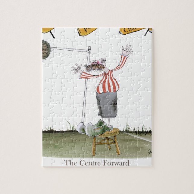 football centre forward red white stripes jigsaw puzzle (Vertical)