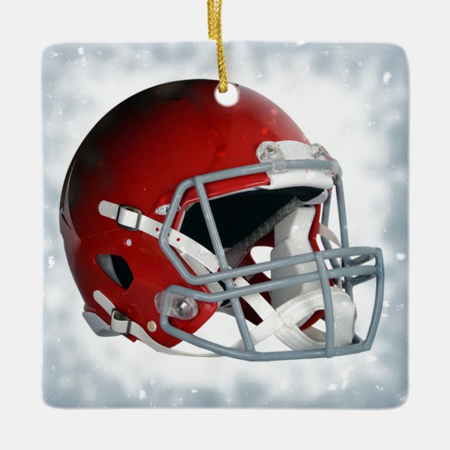Football Ceramic Ornament (Front)