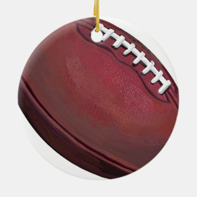 Football Ceramic Tree Decoration (Back)