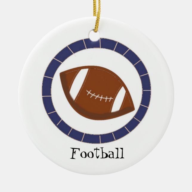 Football Ceramic Tree Decoration (Front)