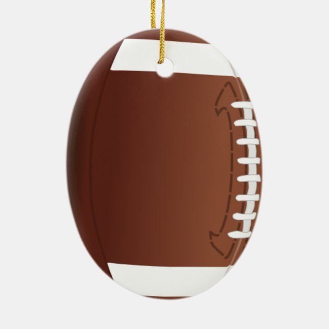 Football Ceramic Tree Decoration (Back)