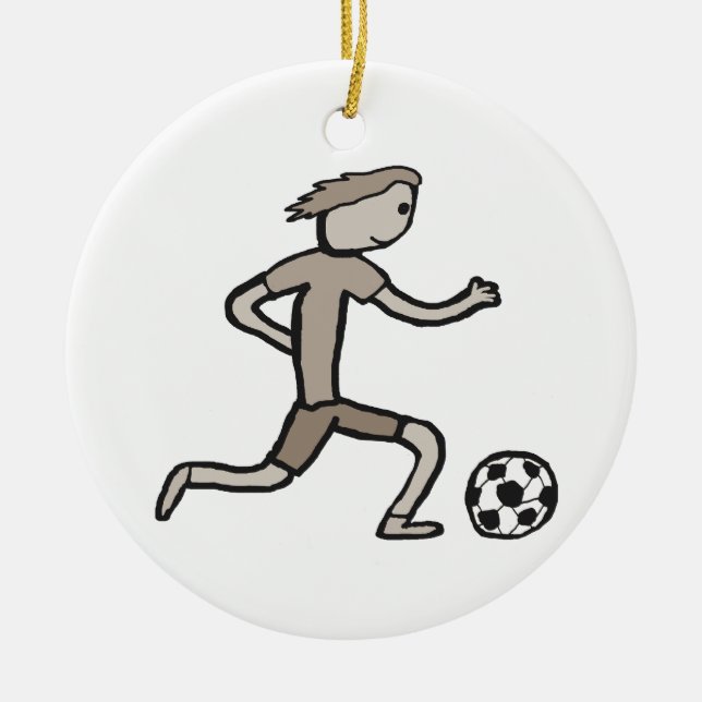 Football Ceramic Tree Decoration (Front)