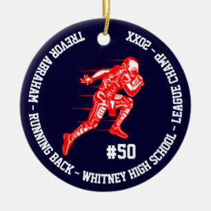 Football Champion Player School Ceramic Tree Decoration