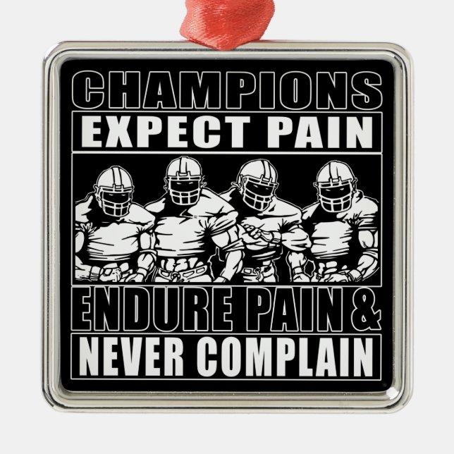 Football Champions Metal Tree Decoration (Front)