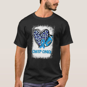 Football Cheer Coach Pink Leopard T1D Diabetes Awa T-Shirt