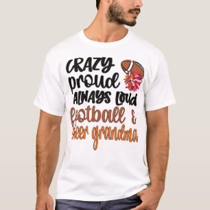 Football Cheer Grandma Cheerleader Football Player T-Shirt