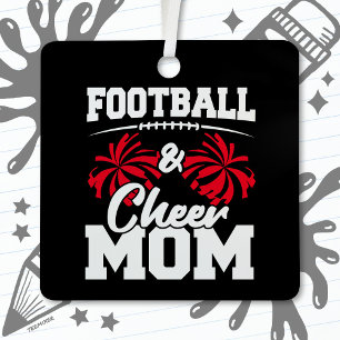 Football Cheer Mum High School Sports Cheerleading Metal Tree Decoration