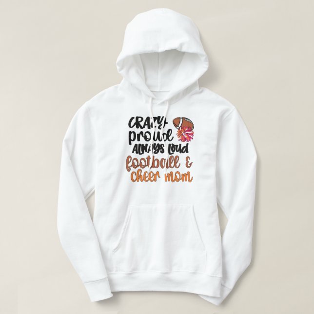 Football Cheer Mum Of Football Player Cheerleader_ Hoodie (Design Front)