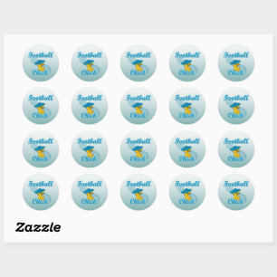 Football  Chick #3 Classic Round Sticker