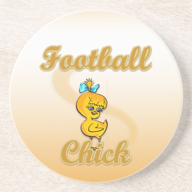 Football  Chick Coaster (Front)