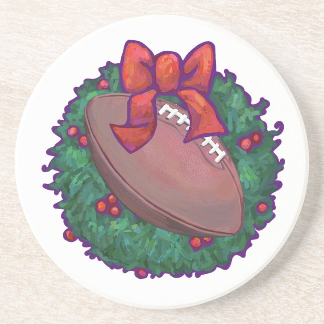 Football Christmas Coaster (Front)