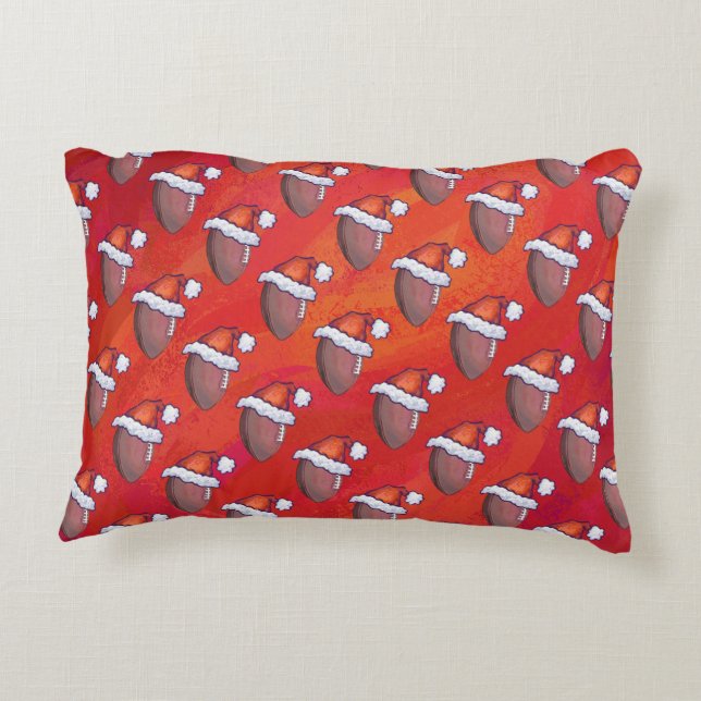 Football Christmas Decorative Cushion (Back)