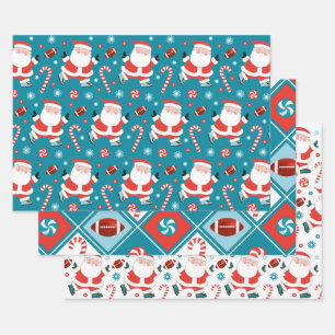Football Christmas Gift Wrapping Paper