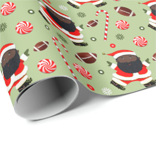 Football Christmas Gift Wrapping Paper