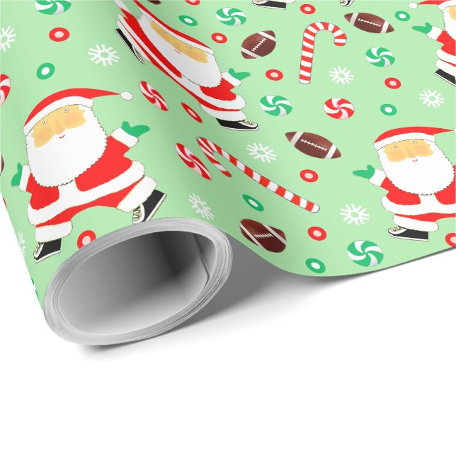 Football Christmas Gift Wrapping Paper (Roll Corner)