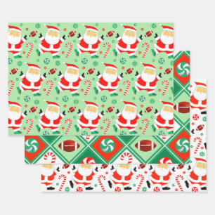 Football Christmas Gift Wrapping Paper