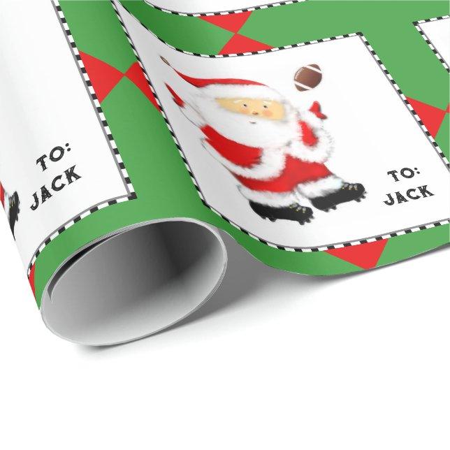 Football Christmas Gift Wrapping Paper (Roll Corner)
