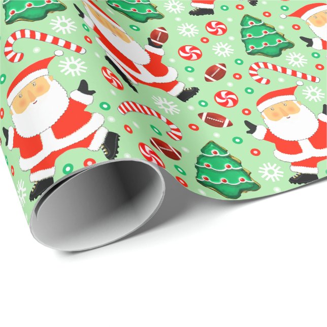Football Christmas Gift Wrapping Paper (Roll Corner)