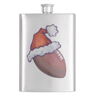 Football Christmas Hip Flask