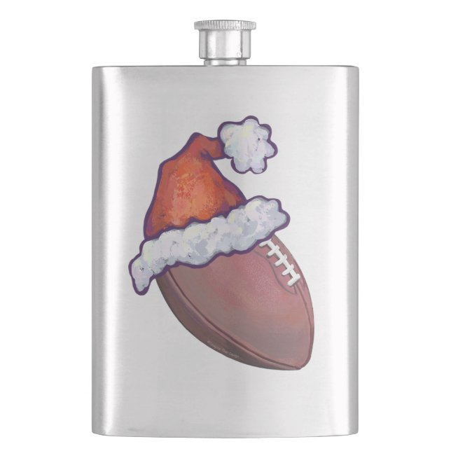 Football Christmas Hip Flask (Front)