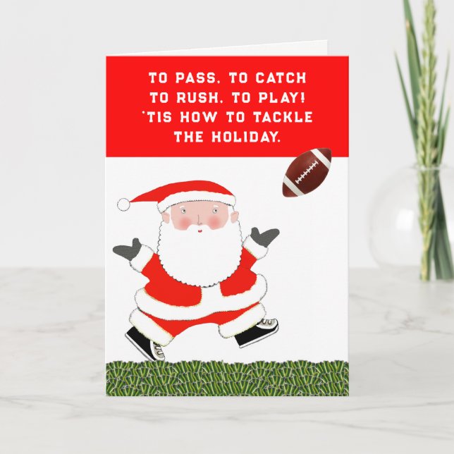 Football Christmas Holiday Card (Front)