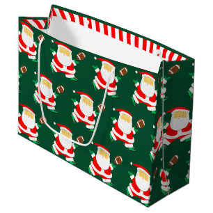 Football Christmas Holiday Large Gift Bag