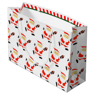 Football Christmas Holiday Large Gift Bag