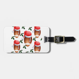 FOOTBALL CHRISTMAS LUGGAGE TAG