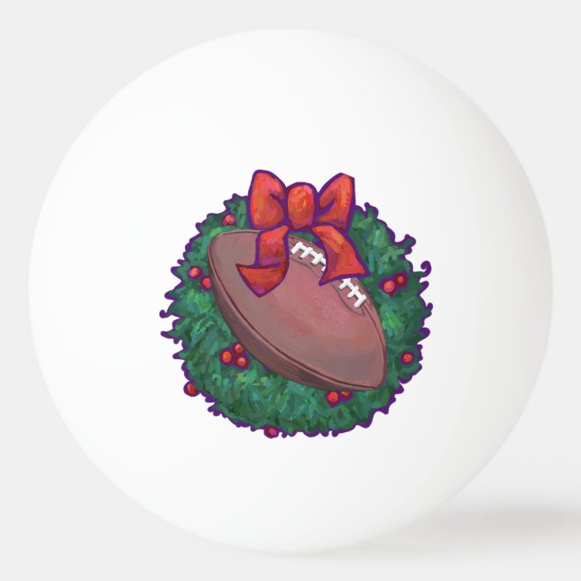Football Christmas Ping Pong Ball (Back)