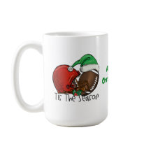 Football Christmas Tis The Season Red Green Brown 