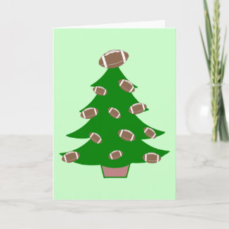 Football Christmas Tree Holiday Card