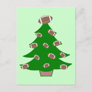 Football Christmas Tree Holiday Postcard