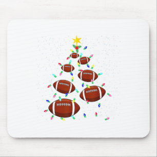Football Christmas Tree Light Xmas Football Boys G Mouse Mat