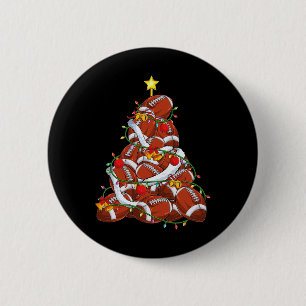Football Christmas Tree Xmas Pyjamas Player Coach 6 Cm Round Badge