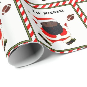 Football Christmas Wrapping Paper