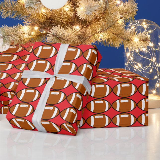 FOOTBALL CHRISTMAS WRAPPING PAPER (Holidays)