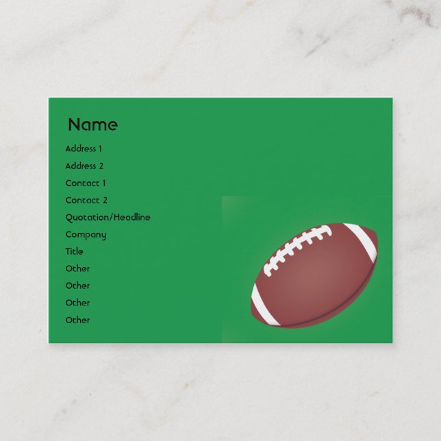 Football - Chubby Business Card (Front)