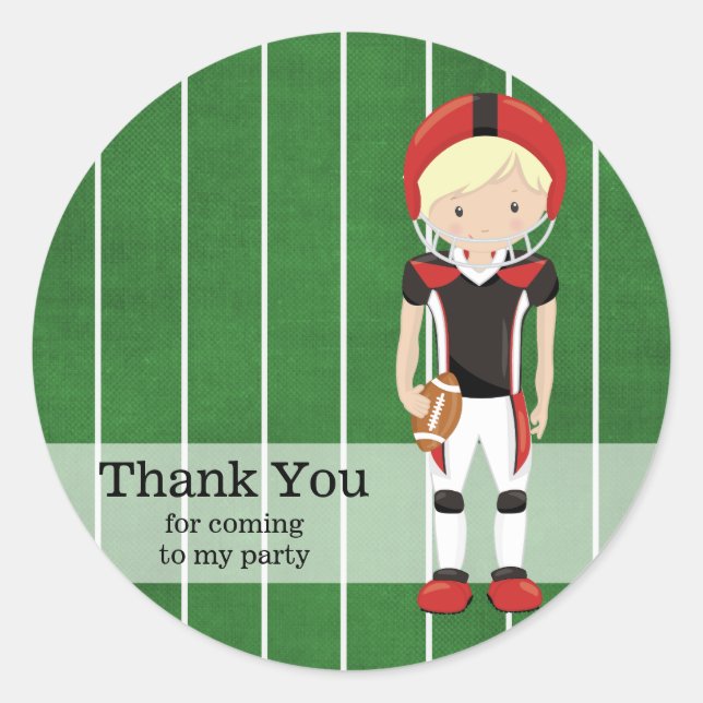 Football Classic Round Sticker (Front)