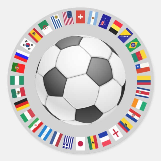 FOOTBALL CLASSIC ROUND STICKER (Front)