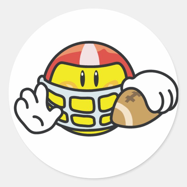 Football Classic Round Sticker (Front)