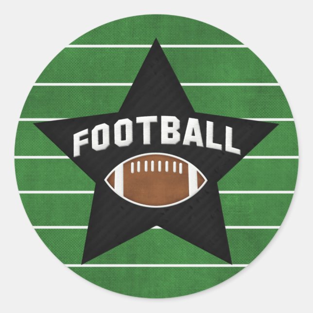 Football Classic Round Sticker (Front)
