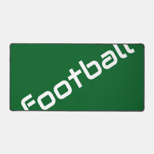 FOOTBALL Classy Diagonal Text On Athletic Green Desk Mat