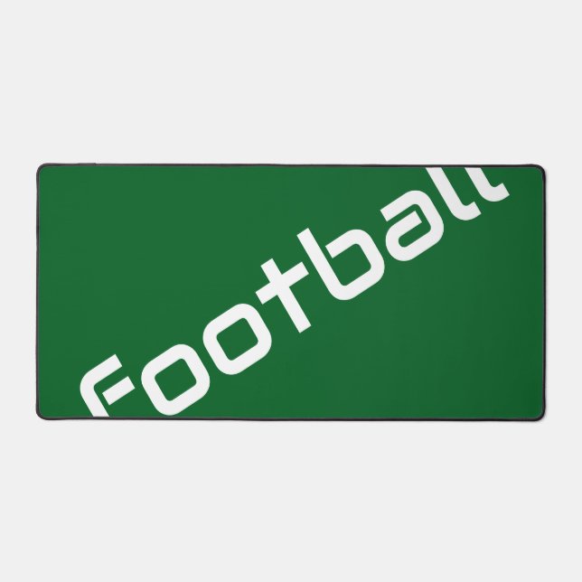 FOOTBALL Classy Diagonal Text On Athletic Green Desk Mat (Front)