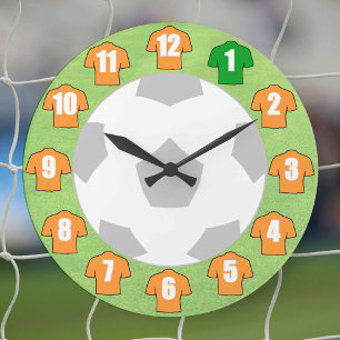 Football Clock - with Old Gold Shirts