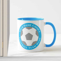 Football Club Design in Light Sky Blue Mug