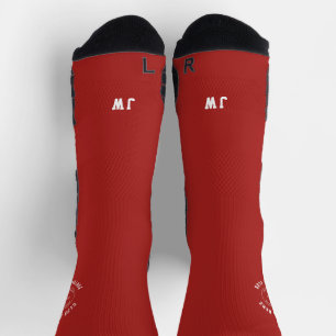 Football Club Name Logo Initials Red Socks