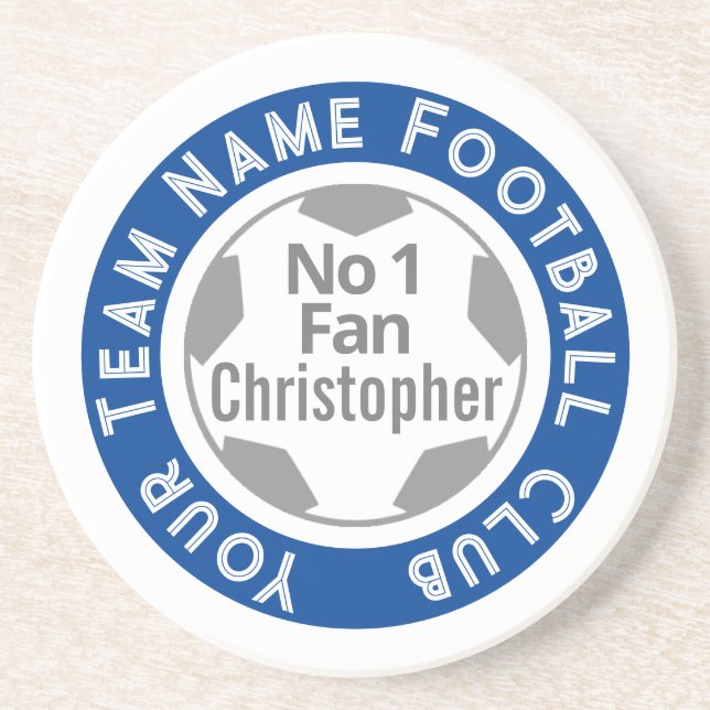 Football Club Name on a Coaster (Front)
