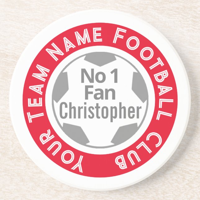 Football Club Name on a Coaster (Front)